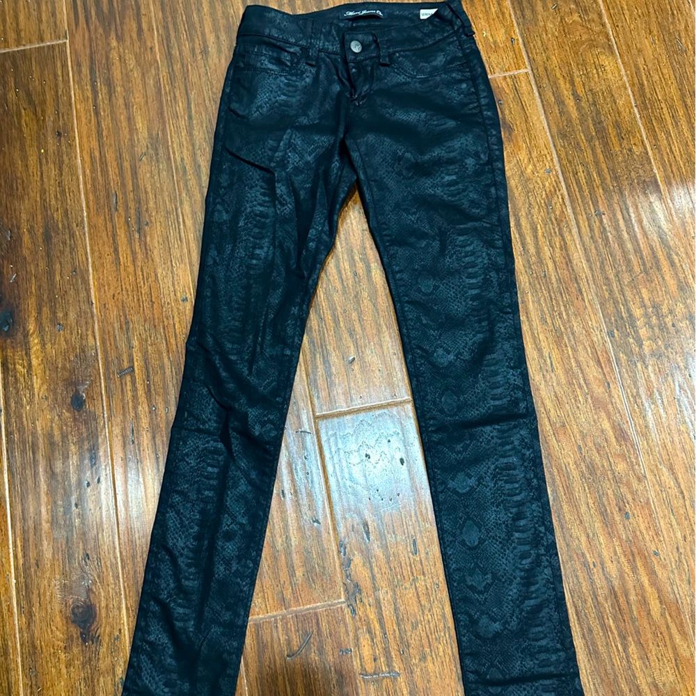 Women’s faux snake black jean, Serena fit
